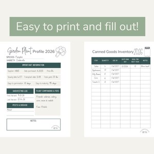The Ultimate Garden Planner 2026 | Garden Calendar | Garden Records | Garden Tracker | Garden Organization | Garden Schedule image 2