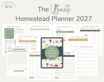 The Ultimate Homestead Planner 2027 | Farm Planner | Organization | Digital & Printable Download