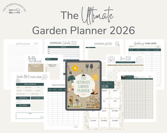 The Ultimate Garden Planner 2026 | Garden Calendar | Garden Records | Garden Tracker | Garden Organization | Garden Schedule