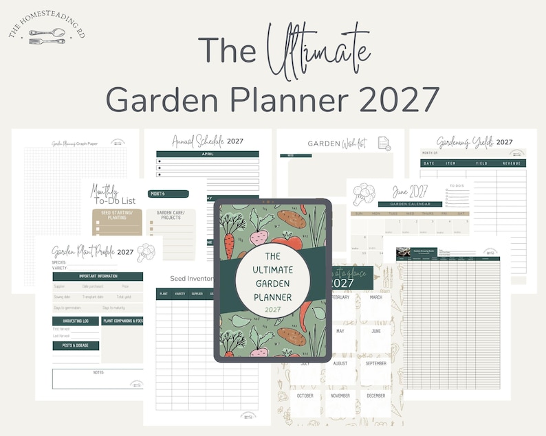 The Ultimate Garden Planner 2027 | Calendars | Record Keeping | Trackers | Organization Charts | Scheduling Tools image 1