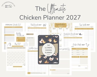 The Ultimate Chicken Planner 2027 | Calendars | Incubation Trackers | Record Keeping | Egg Trackers | Profit Logs