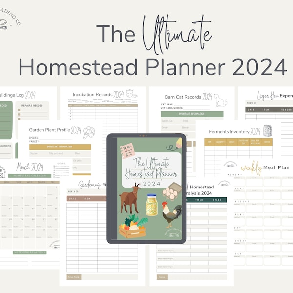 The Ultimate Homestead Planner 2024 | Farm Planner | Homestead Organization | Printable Download