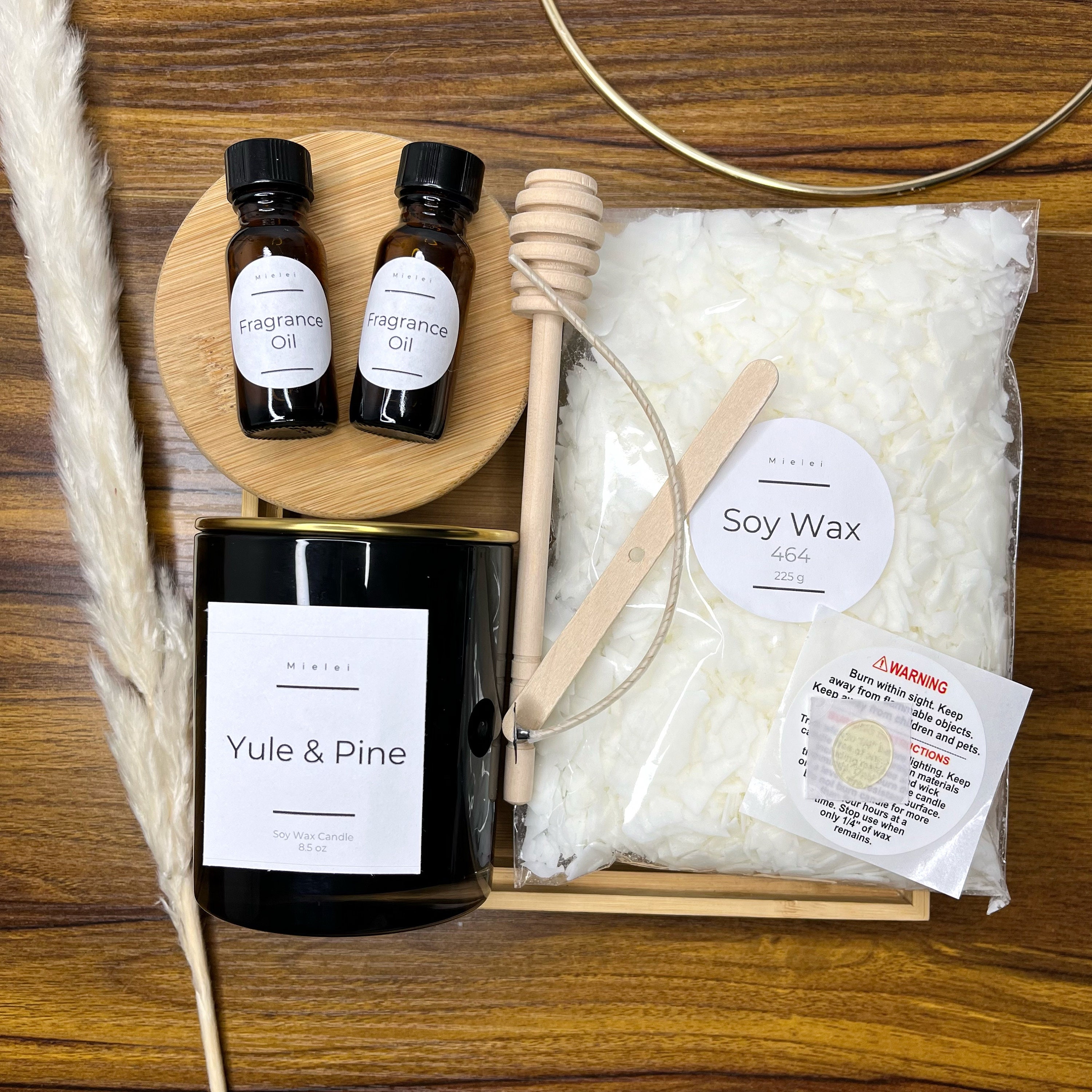 We Make Candle Kit Complete DIY Beginner Set ,soy Wax With 6 Rich Scented  Fragrance Oil, 6 Color Candle Dye, Pot, Wicks, Tins and More 