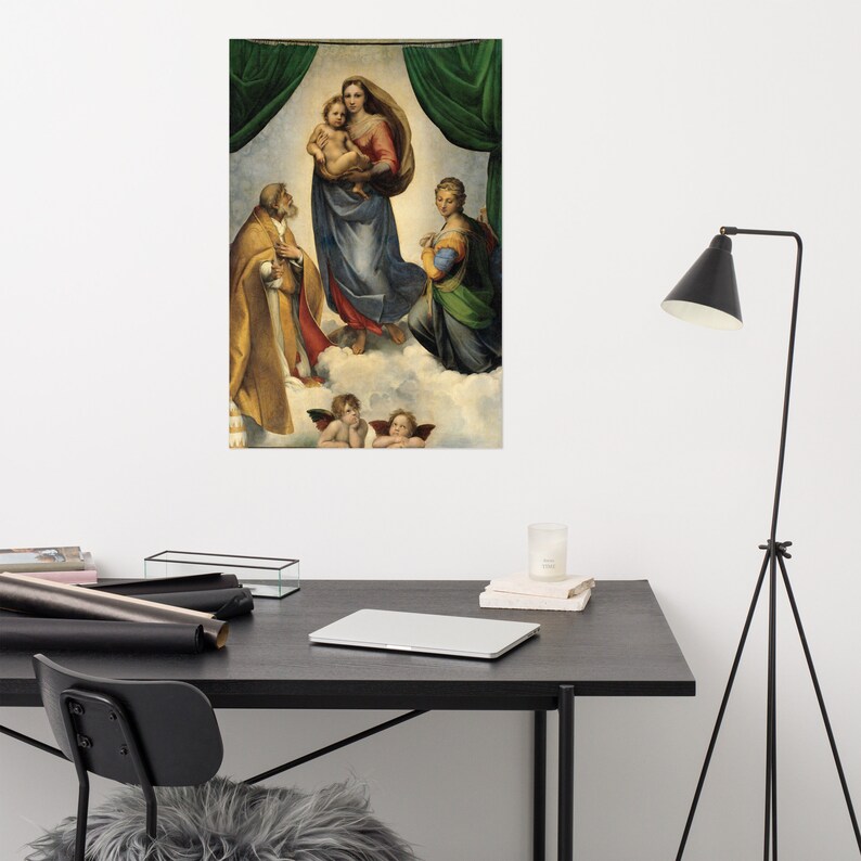 Sistine Madonna by Raphael Hi Res Masterpiece Fine Art Wall Art Office ...