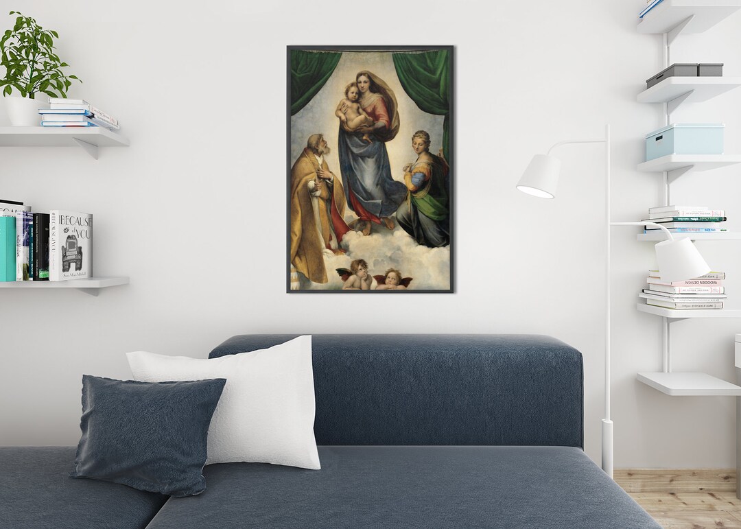 Sistine Madonna by Raphael Hi Res Masterpiece Fine Art Wall Art Office ...