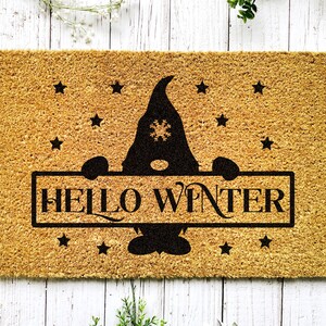 Holiday Coir Doormat 18x28 Christmas Welcome Mat Wonderland Collection - 18x28 - Gnomes