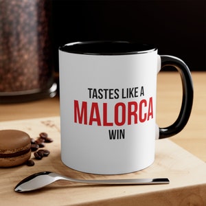 Taza de Mallorca, Sabe a victoria de Mallorca, Taza de aficionado de Mallorca, Taza de fútbol, Taza de aficionado al fútbol, Regalo de fútbol, Taza de fútbol, Regalos de Mallorca, Copa de Mallorca
