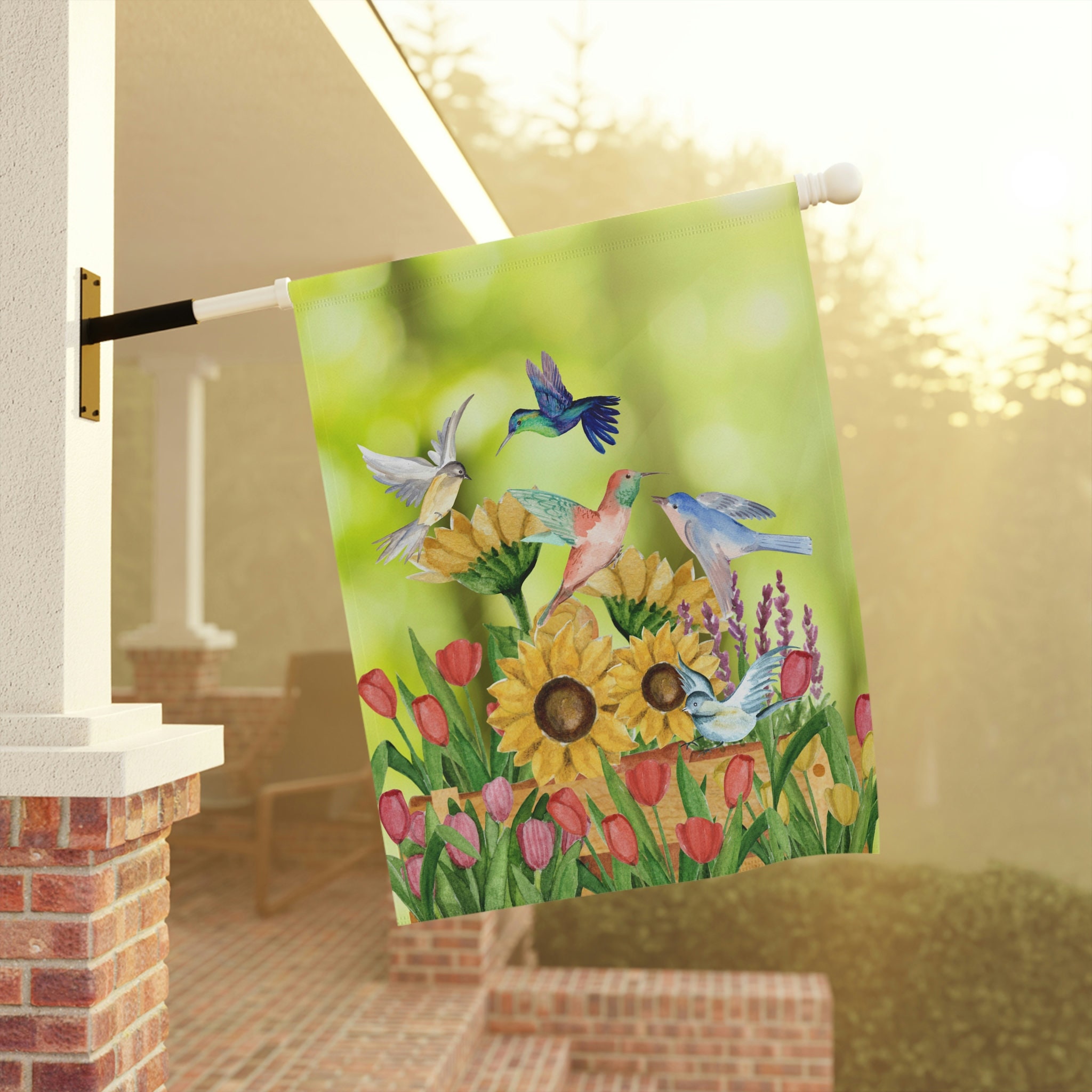 Spring Charging Flag Set Hummingbird Flag Spring House Flag Spring Garden Flag - Etsy