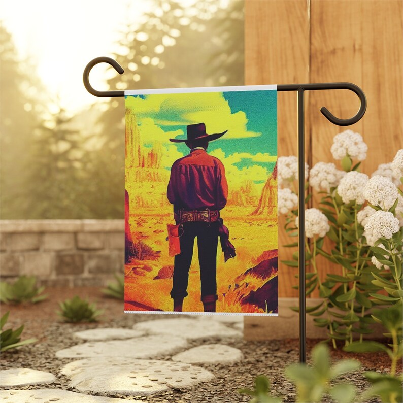 Cowboy Flag, Cowboy House Flag, Colorful Western Garden Flag, Western ...