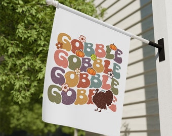 Gobble Gobble Flagge, lustige Thanksgiving Flagge, Türkei Flagge, Thanksgiving Haus Flagge, Thanksgiving Garten Flagge, Thanksgiving Flagge, Türkei Dekor
