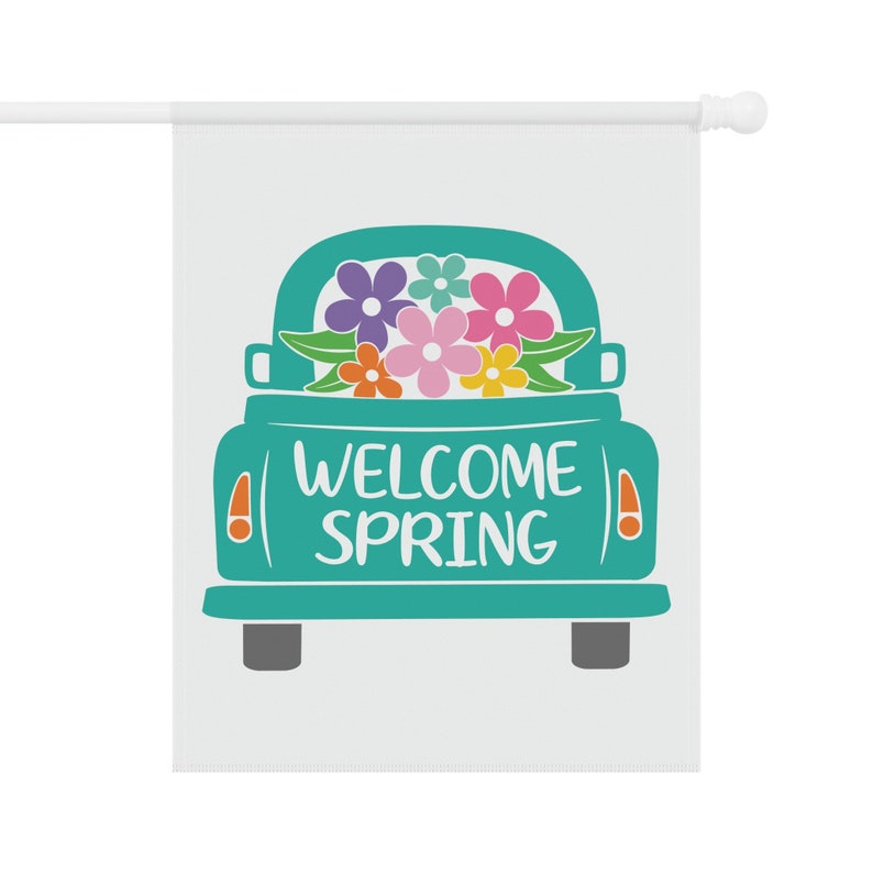Welcome Spring Flag, Spring House Flag, Spring Garden Flag, Outdoor ...