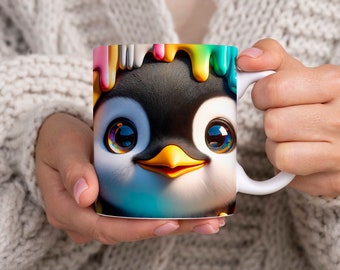 Cute Penguin Mug, Penguin Gift, Penguin Mug, Funny Penguin Gifts, Penguin Lover Gift, Penguin Tea Cup, Penguin Coffee Mug, Cute Animal Mug