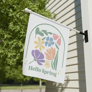 Quote Spring Flag, Spring House Flag, Spring Garden Flag, Spring Decor, Yard Flag, Spring Gifts, Pastel Spring Garden Decorations, Mom Gifts