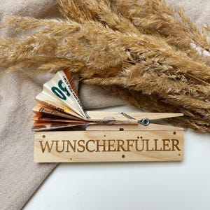 Geldgeschenk Klötzchen Wäscheklammer | Wunscherfüller | Kleines Geldgeschenk | Geldgeschenkverpackung | Geld schön verpacken | Geld schenken