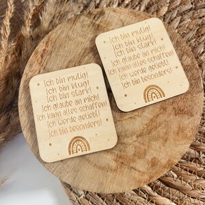 Affirmationskarte aus Holz | Mutmachkarte für das Mäppchen | Affirmation für Kinder | Motivation für Kinder | Einschulung | Schulkind |