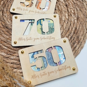 Geldgeschenk | Geldgeschenk aus Holz | Holzkarte | Geldgeschenk zum Geburtstag | Geburtstagsgeschenk | Happy Birthday | Mitbringsel