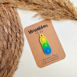 Pocket Produkt Pop it | Stressabbau to go | Schlüsselanhänger | Gruß für die Tasche | Glücksbringer | Geschenk | Mitbringsel | Stress