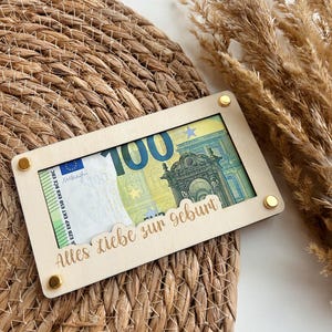 Geldgeschenk | Geldschein Baby | Geldgeschenk aus Holz | Holzkarte | Geldgeschenk zur Geburt  | Geburtsgeschenk | Baby | Mitbringsel