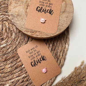 Pocket Produkt Schweinchen | Gruß für die Tasche | Glücksbringer | Geschenk | Mitbringsel | Glücksschwein | Schwein | Muttertag | Glück