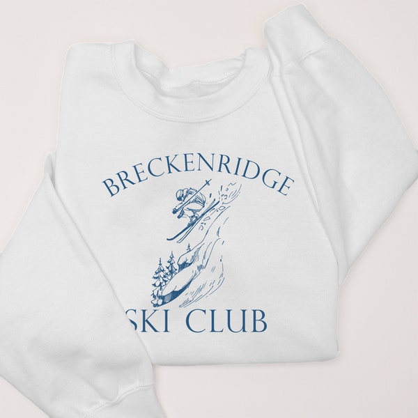 Breckenridge Ski Club Sweatshirt, Breckenridge CO, Ski Club Sweatshirt, Ski Slope Sweatshirt, Ski Shirt,  Breckenridge Sweatshirt