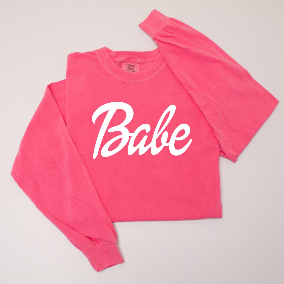 Cursive Doll Logo Vintage Long Sleeve T-shirt, Babe Vintage Long Sleeve ...
