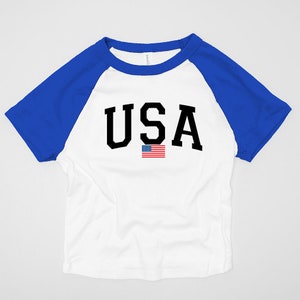 USA Flag 4th of July Adult Baby Tee, USA Patriotic, Independence Day Baby Tee, 4th of July Baby Doll Tee, 4th of July Baby Tee, USA Baby Tee