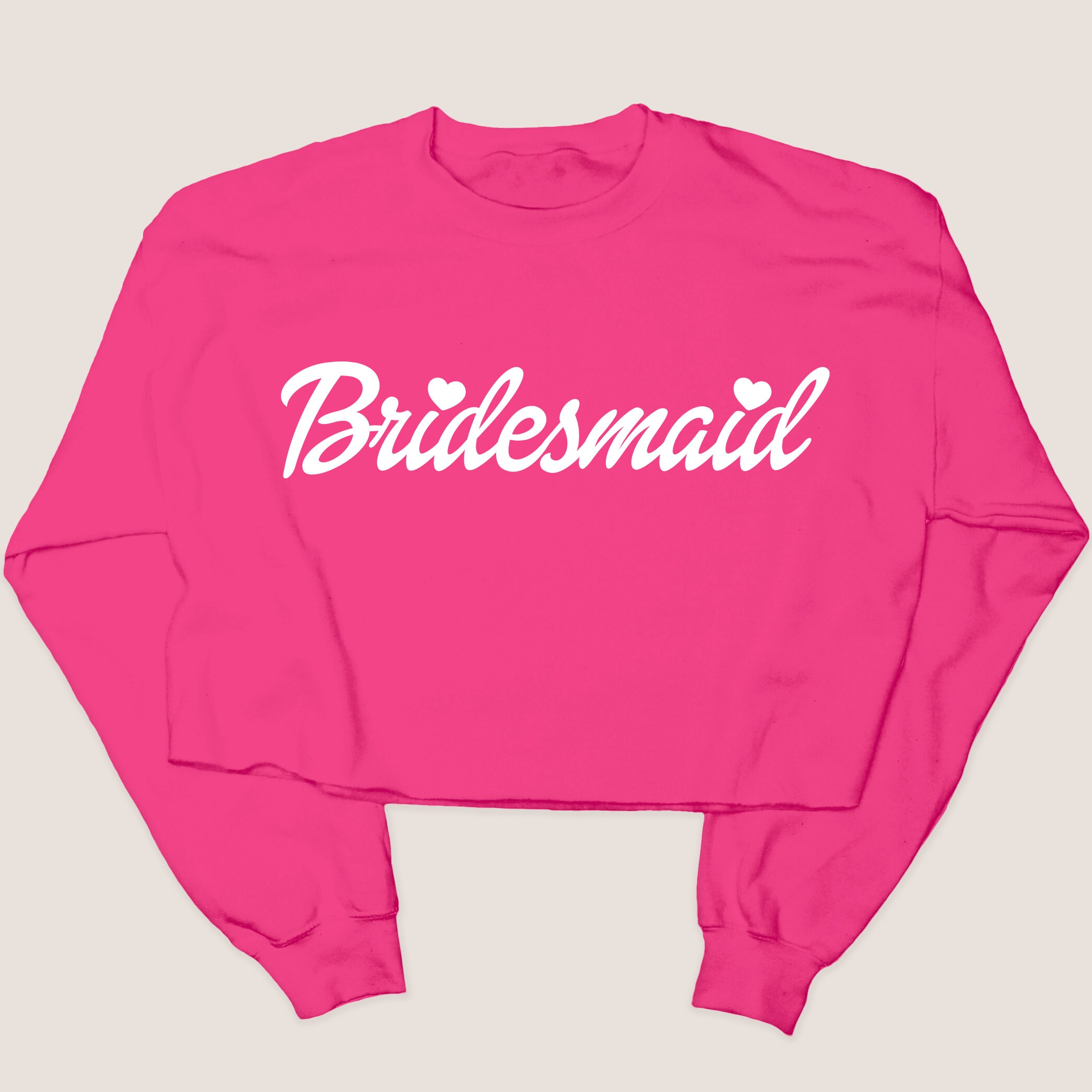 Cursive Doll Logo Cropped Sweatshirt, Bridesmaid Sweatshirt, Valentine ...