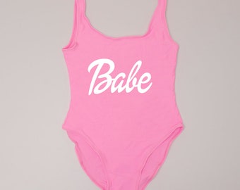 Doll Babe One Piece Swimsuit, Doll Logo, One Piece Swimsuit, Swimwear, Bach Party Swimsuit, Bachelorette Party, Babe Swimsuit, Bridesmaid