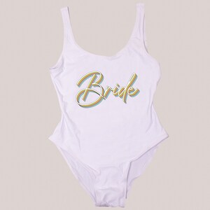 Retro Bride One Piece Swimsuit, Retro Design, One Piece Swimsuit, Swimwear, Bach Party Swimsuit, Bachelorette Party, Bride to Be Swimsuit
