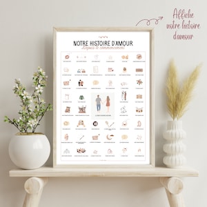 Paar Poster | Poster unsere Liebesgeschichte | Poster zum Stempeln | Paarplakat, Valentinstag | A4- und/oder A3-Format