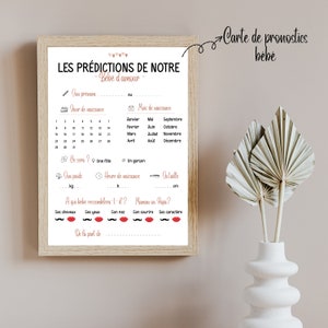 Baby prediction cards I Baby shower I Gender reveal