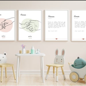 Set of two posters: Godfather/Godmother I Gift idea I Baptism I Godfather and godmother announcement