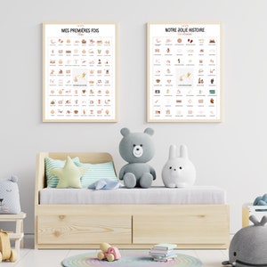 PACK muestra mis primeras veces y las fechas de mi embarazo | Carteles para estampar | regalo de baby shower