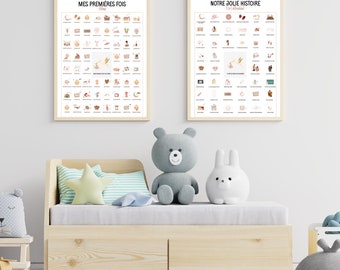 Posterpaket med mina första och graviditetsdatum | Stämpbara affischer | Babyshowerpresent