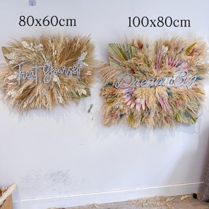 Pampas and Neon Sign: Custom Salon Flower Decor image 5