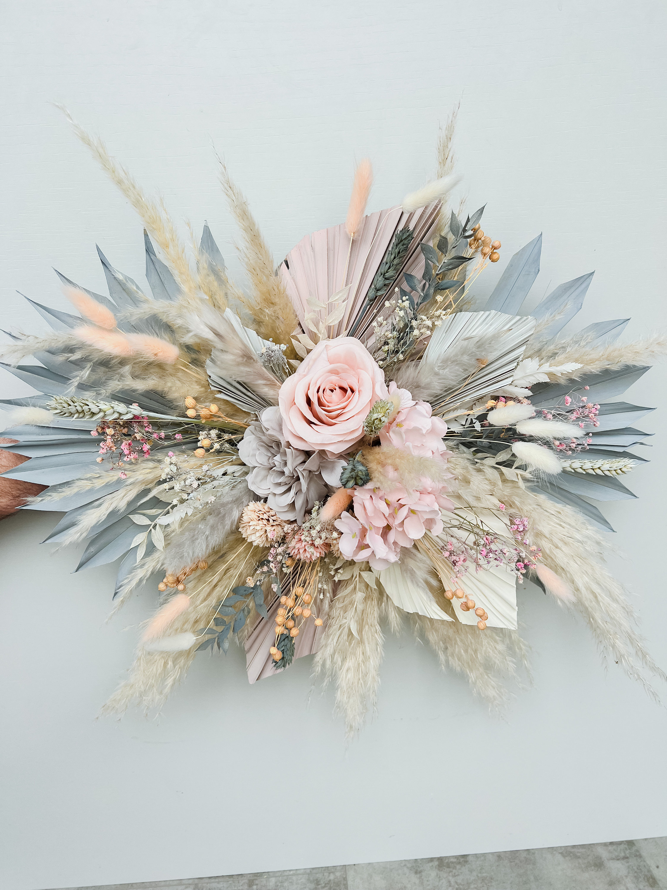 Pampas Wall Decoration, Salon Flower Decoration, Dried Flower