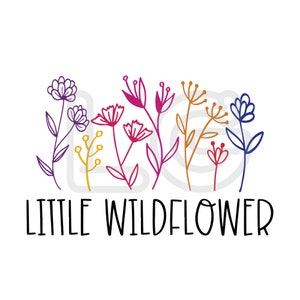 Little Wildflower svg, png, dxf / Baby Onesie svg / Flower Design svg, png, dxf