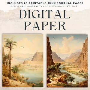The River Nile Junk Journal Pages, Scrapbooking, Printable, Vintage ...