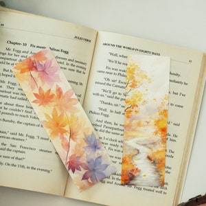 30 Fall Leaves Printable Bookmarks | Digital Download JPG Bookmark Set ...