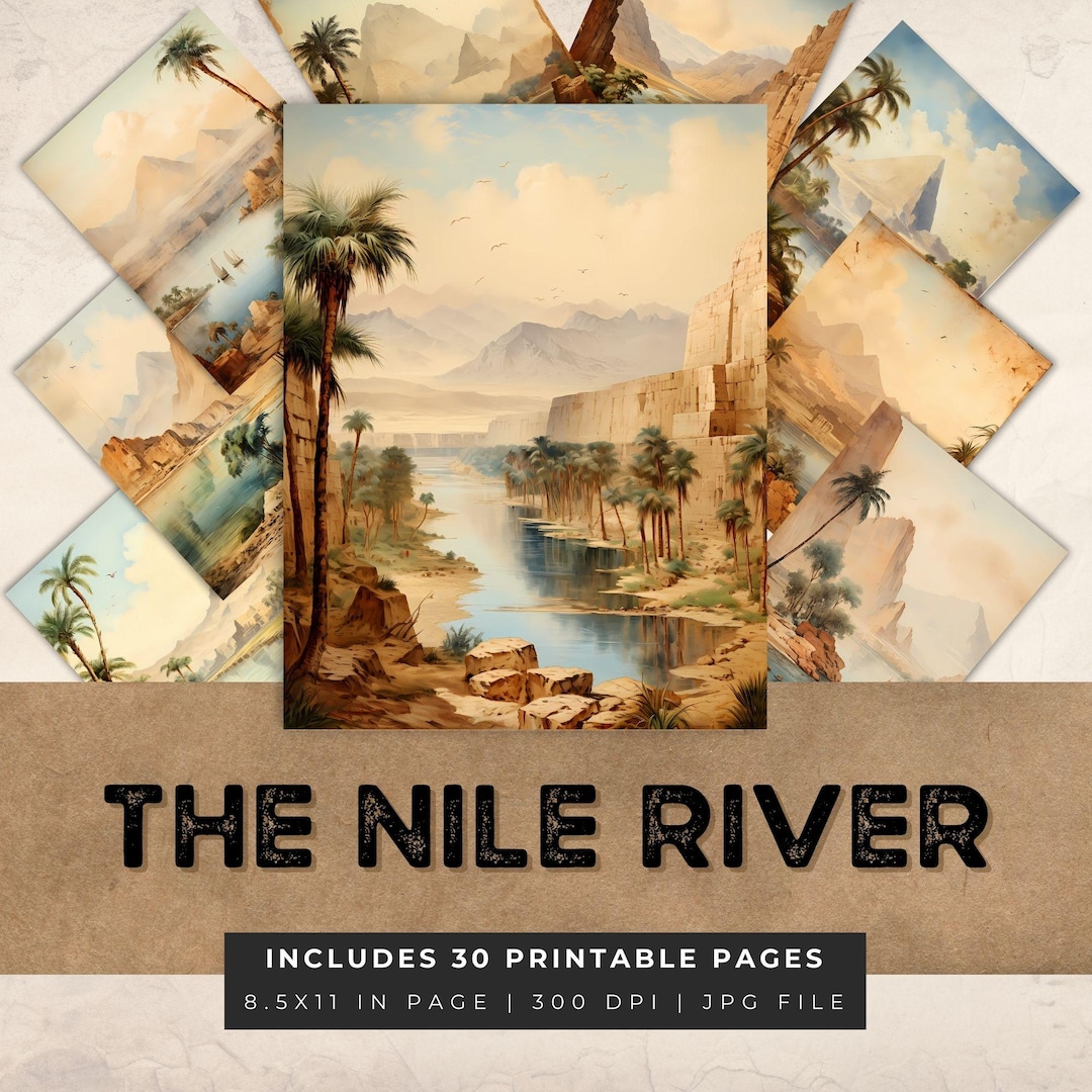 The River Nile Junk Journal Pages, Scrapbooking, Printable, Vintage ...