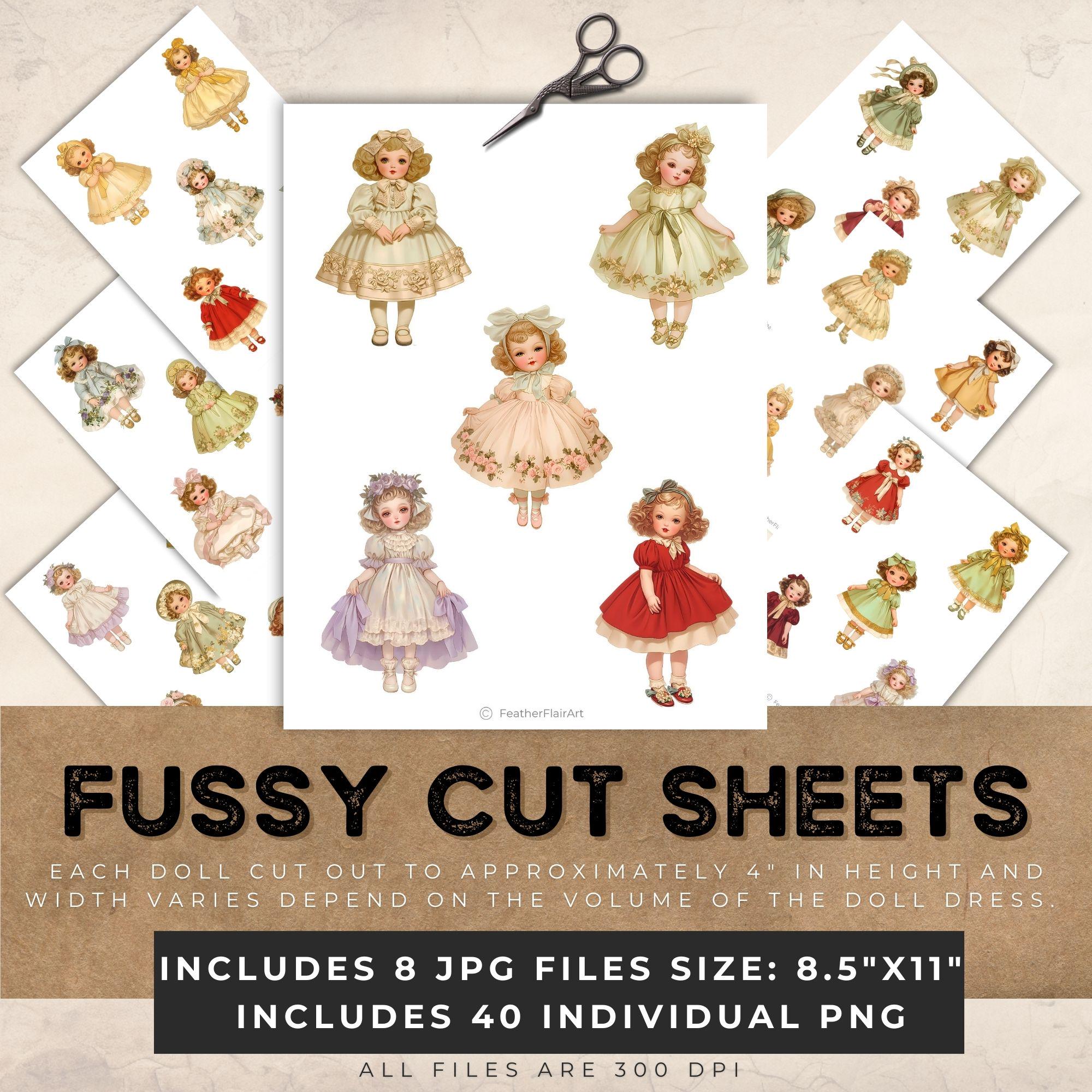 Printable Paper Dolls: 40 Doll Ephemera for Junk Journals (digital ...