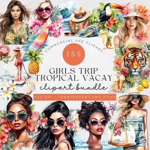 Imágenes prediseñadas de vacaciones tropicales, imágenes prediseñadas de verano en acuarela, imágenes prediseñadas de chicas de moda, imágenes prediseñadas de playa, imágenes prediseñadas florales, imágenes prediseñadas de cócteles, uso comercial