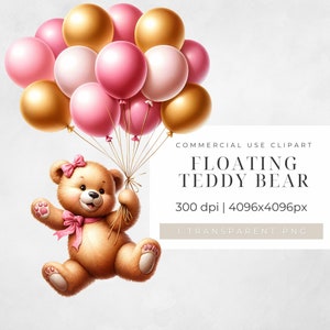 Drijvende teddybeer ballonnen aquarel clipart digitale download | Babyshower vliegende beer met ballonnen babyshower, babyshower, babyshower, babyshower, babyshower, babyshower, babyshower, babyshower, babyshower png