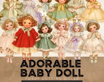 Printable Paper Dolls: 40 Doll Ephemera for Junk Journals (Digital Download)