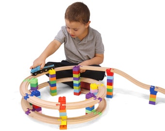 Vintage Wood Train Set With 8 Trains Car Buildings Trees Signs Blocks People and Animals 95 Piece Set Etsy Ireland