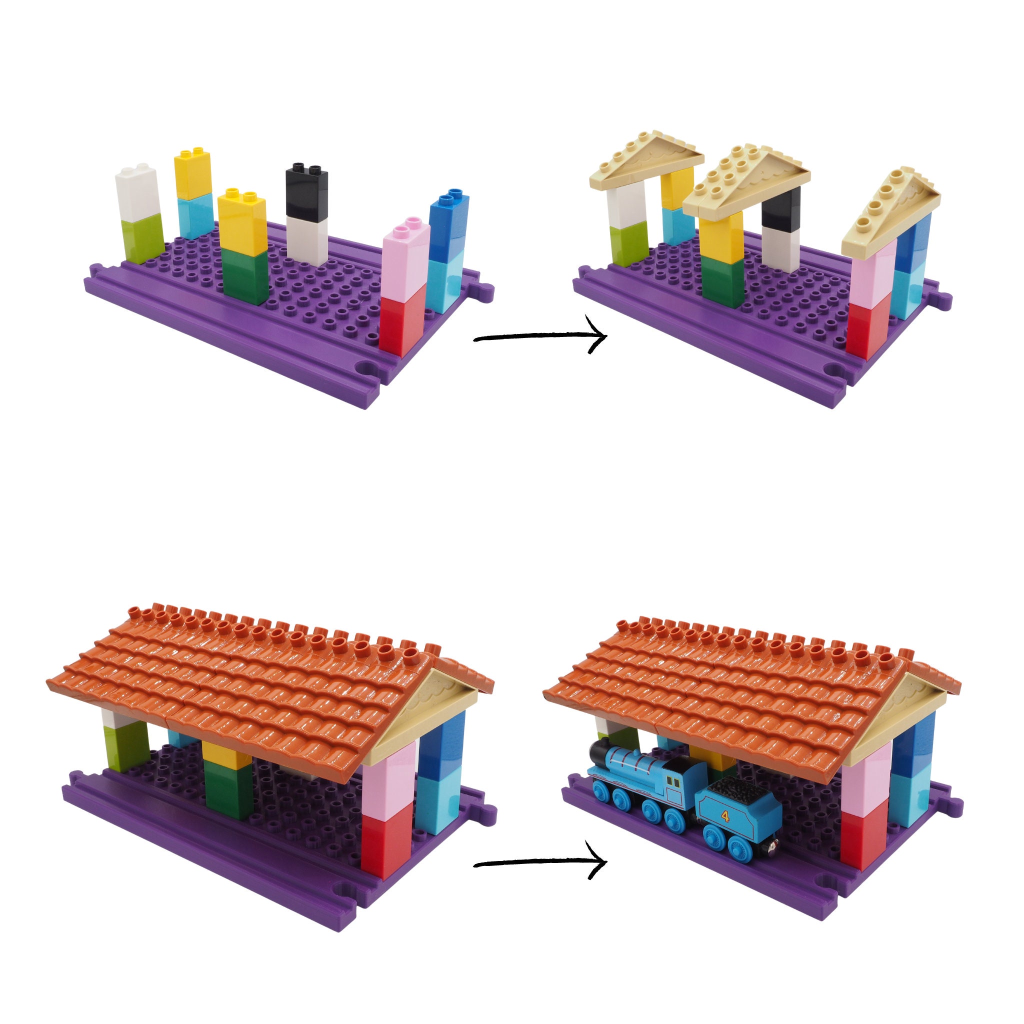 Yamba Set Adattatori Universali Per Binari E Mattoncini – Compatibile Brio E Duplo – Swiss Made
