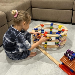 Spiral Mountain 100pc|Brio Compatible |Thomas Track |Train Track Adapters|Wooden Track Accessories |IKEA Track Extensions|Gifts for Grandson
