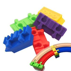Dual Connectors For Mainline Style Railway | Brio Compatible | Track Adapters | Track Accessory|Track Extensions | Gifts for Grandson|Thomas