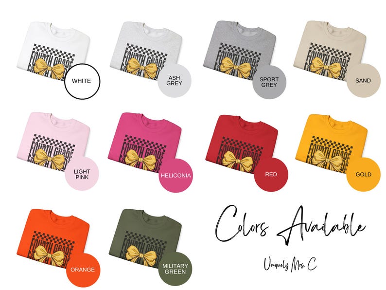 Fourth Grade Sweatshirt, 4th Grade Teacher Shirt, Coquette Pencil Bow