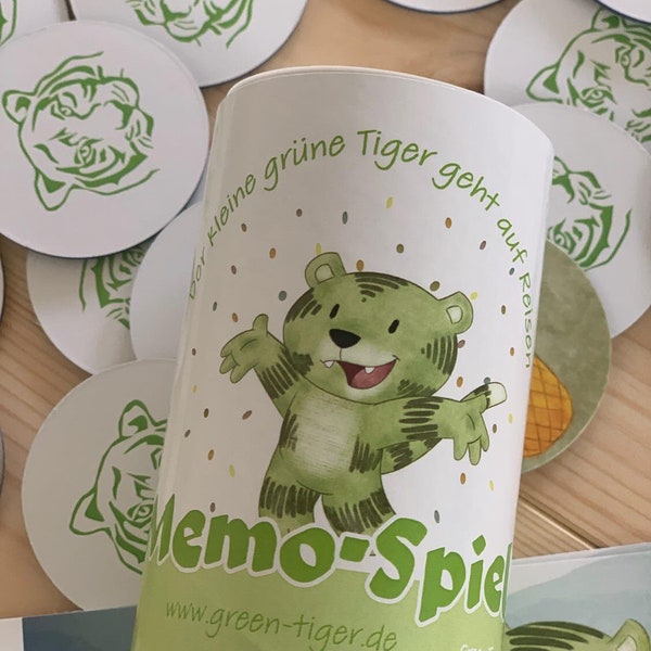 Memo Spiel - Der Kleine Grüne Tiger - Reise Memo